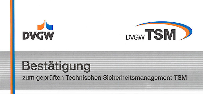 DVGW-TSM Zertifizierung